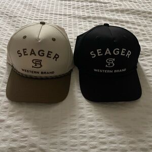 Seager Western Brand Black and Cream Hats